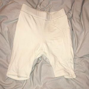 White biker shorts